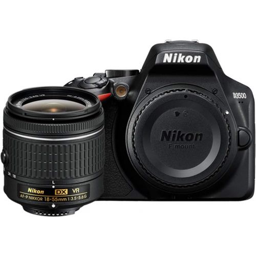  Nikon D3500 24.2MP DSLR Camera with AF-P DX NIKKOR 18-55mm f/3.5-5.6G VR Lens Bundle with 16GB Memory Card, Photo and Video Professional Editing Suite and Camera Bag for DSLR Camer