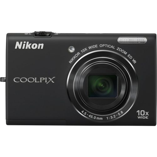  Nikon COOLPIX S6200 16 MP Digital Camera with 10x Optical Zoom NIKKOR ED Glass Lens and HD 720p Video (Black)