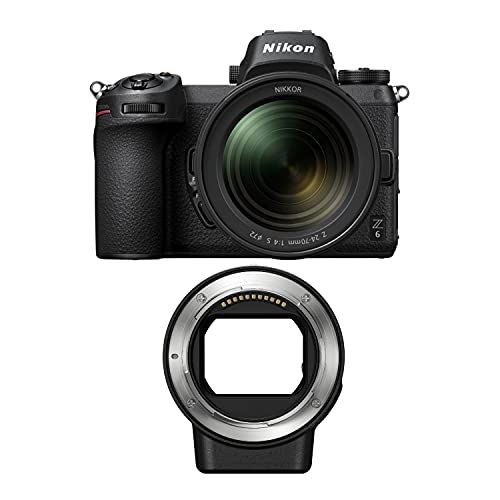  Nikon Z6 Mirrorless Camera with 24-70mm f/4 S Lens and FTZ Mount Adapter Bundle (2 Items)