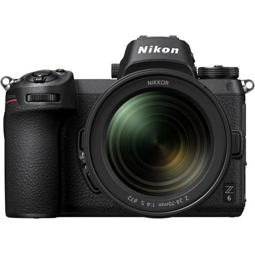  Nikon Z6 Mirrorless Camera with 24-70mm f/4 S Lens and FTZ Mount Adapter Bundle (2 Items)