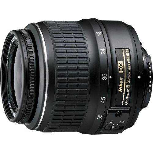  Nikon AF-S DX NIKKOR 18-55mm f/3.5-5.6G ED II Zoom Lens with Auto Focus for Nikon DSLR Cameras