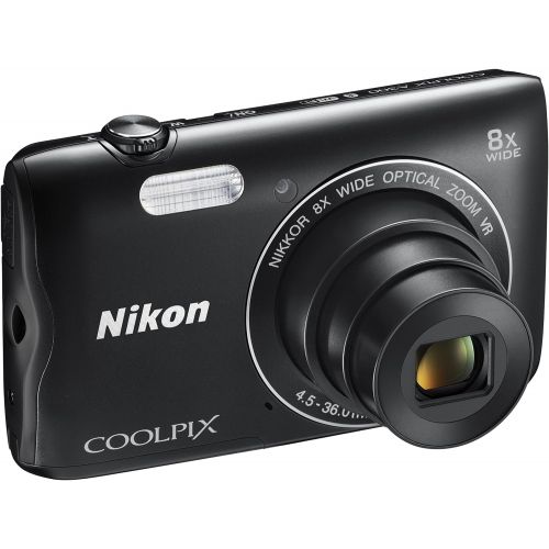  Nikon Coolpix A300 20 MP Point & Shoot Digital Camera, Black