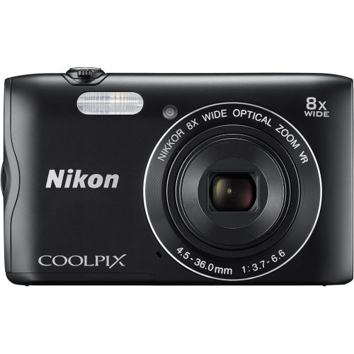  Nikon Coolpix A300 20 MP Point & Shoot Digital Camera, Black