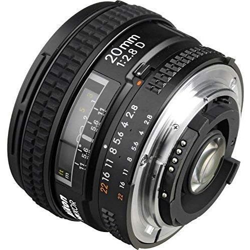  Nikon AF FX NIKKOR 20mm f/2.8D Fixed Zoom Lens with Auto Focus for Nikon DSLR Cameras