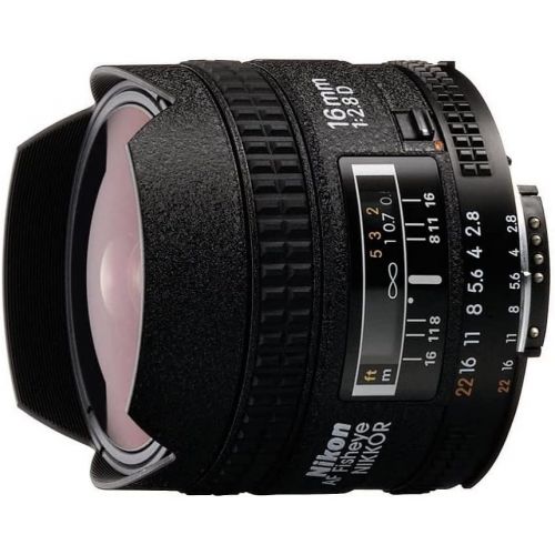  Nikon AF FX Fisheye-NIKKOR 16mm f/2.8D Fixed Lens with Auto Focus for Nikon DSLR Cameras