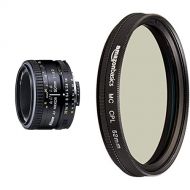 Nikon AF FX NIKKOR 50mm f/1.8D Lens with Auto Focus for Nikon DSLR Cameras with Circular Polarizer Lens - 52 mm