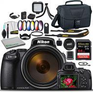 Nikon COOLPIX P1000 Digital Camera (26522) + Deluxe Padded Camera Bag + 77mm UV Filter + Color Multicoated 6pcs Filter Set + SanDisk 64GB Extreme PRO Memory Card + More