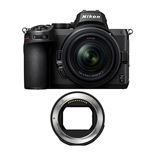  Nikon Z5 Mirrorless Camera with NIKKOR Z 24-50mm Lens and FTZ II Mount Adapter Bundle (2 Items)