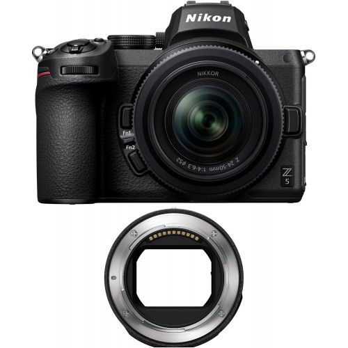  Nikon Z5 Mirrorless Camera with NIKKOR Z 24-50mm Lens and FTZ II Mount Adapter Bundle (2 Items)