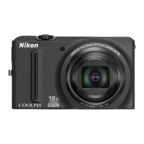  Nikon COOLPIX S9100 12.1 MP CMOS Digital Camera with 18x NIKKOR ED Wide-Angle Optical Zoom Lens and Full HD 1080p Video (Black) (OLD MODEL)