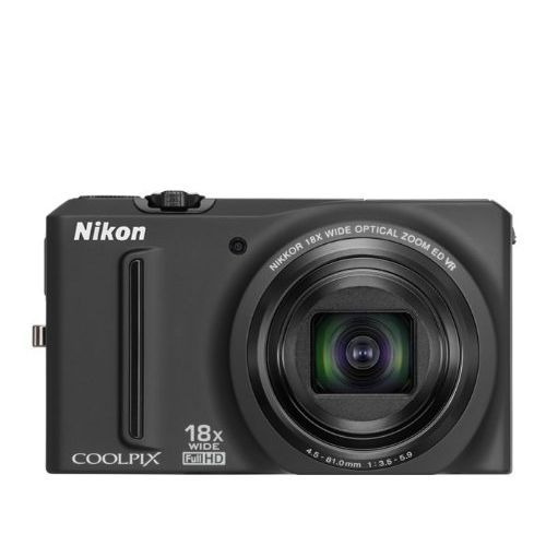  Nikon COOLPIX S9100 12.1 MP CMOS Digital Camera with 18x NIKKOR ED Wide-Angle Optical Zoom Lens and Full HD 1080p Video (Black) (OLD MODEL)