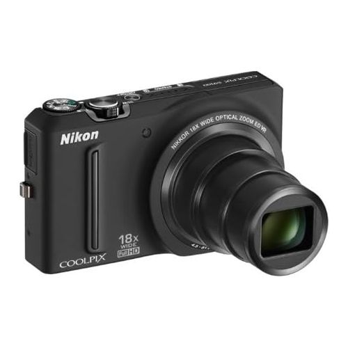  Nikon COOLPIX S9100 12.1 MP CMOS Digital Camera with 18x NIKKOR ED Wide-Angle Optical Zoom Lens and Full HD 1080p Video (Black) (OLD MODEL)