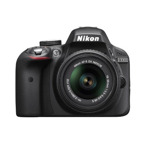  Nikon D3300 24.2 MP CMOS Digital SLR with Auto Focus-S DX Nikkor 18-55mm f/3.5-5.6G VR II Zoom Lens (Black)