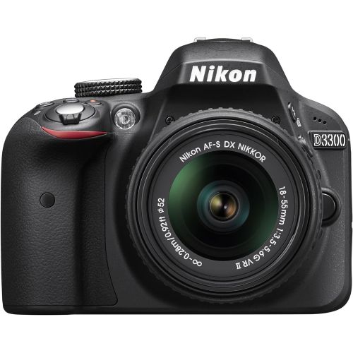  Nikon D3300 24.2 MP CMOS Digital SLR with Auto Focus-S DX Nikkor 18-55mm f/3.5-5.6G VR II Zoom Lens (Black)