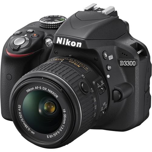  Nikon D3300 24.2 MP CMOS Digital SLR with Auto Focus-S DX Nikkor 18-55mm f/3.5-5.6G VR II Zoom Lens (Black)