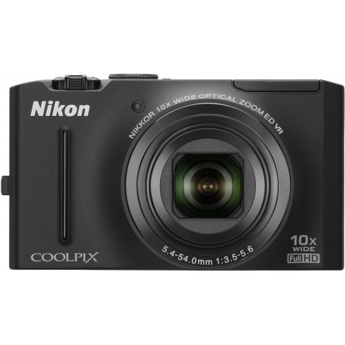  Nikon Coolpix S8100 12.1 MP CMOS Digital Camera with 10x Optical Zoom-Nikkor ED Lens and 3.0-Inch LCD (Black)