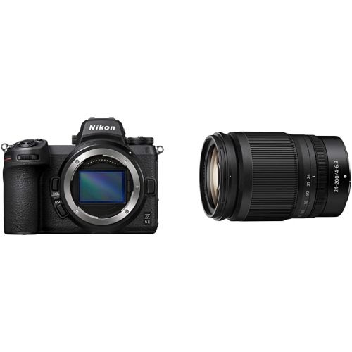  Nikon Z 6II FX-Format Mirrorless Camera Body Black with Nikon NIKKOR Z 24-200mm f/4-6.3 Compact Telephoto Zoom Lens for Nikon Z Mirrorless Cameras