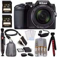 Nikon COOLPIX B500 Digital Camera (Black) + NiMH Batteries Charger Set + Sony 32GB SDHC Card + 6 HDMI to Mini HDMI Cable + Memory Card Wallet + Memory Card Reader + Pro Hand Camera