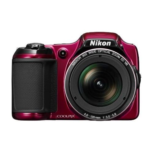  Nikon COOLPIX L820 16 MP CMOS Digital Camera with 30x Zoom Lens and Full HD 1080p Video (Red) (OLD MODEL)