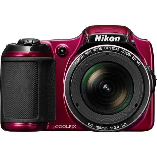  Nikon COOLPIX L820 16 MP CMOS Digital Camera with 30x Zoom Lens and Full HD 1080p Video (Red) (OLD MODEL)