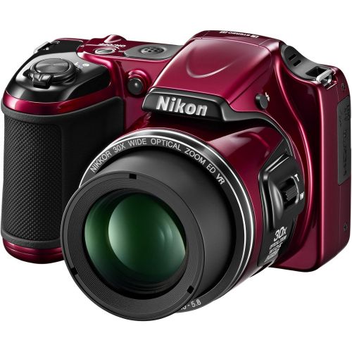  Nikon COOLPIX L820 16 MP CMOS Digital Camera with 30x Zoom Lens and Full HD 1080p Video (Red) (OLD MODEL)