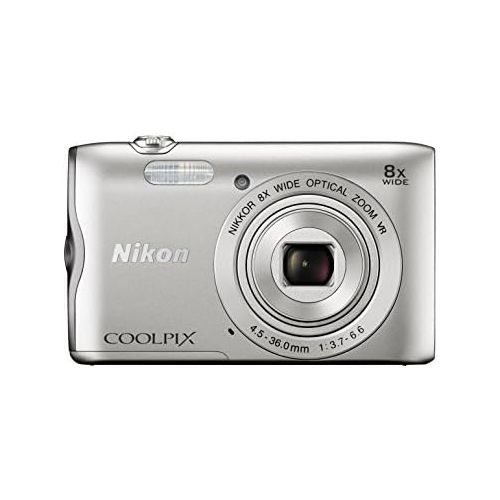  Nikon Coolpix A300 20 MP Point & Shoot Digital Camera, Silver