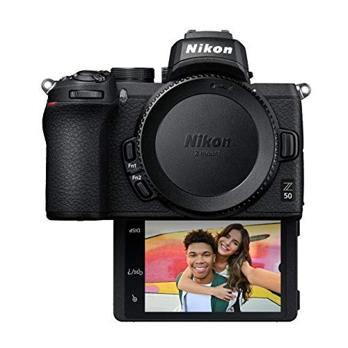  Nikon Z50 Compact Mirrorless Digital Camera with Flip Under Selfie/Vlogger LCD, Body