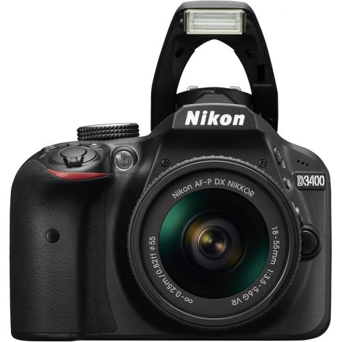  Nikon D3400 DSLR Camera with AF-P DX NIKKOR 18-55mm f/3.5-5.6G VR and AF-P DX NIKKOR 70-300mm f/4.5-6.3G ED