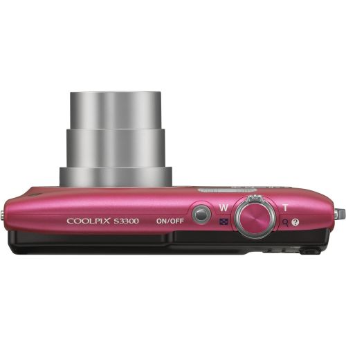  Nikon COOLPIX S3300 16 MP Digital Camera with 6x Zoom NIKKOR Glass Lens and 2.7-inch LCD (Pink)