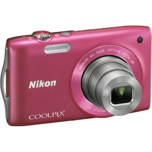  Nikon COOLPIX S3300 16 MP Digital Camera with 6x Zoom NIKKOR Glass Lens and 2.7-inch LCD (Pink)