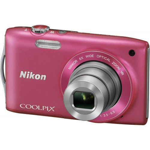  Nikon COOLPIX S3300 16 MP Digital Camera with 6x Zoom NIKKOR Glass Lens and 2.7-inch LCD (Pink)