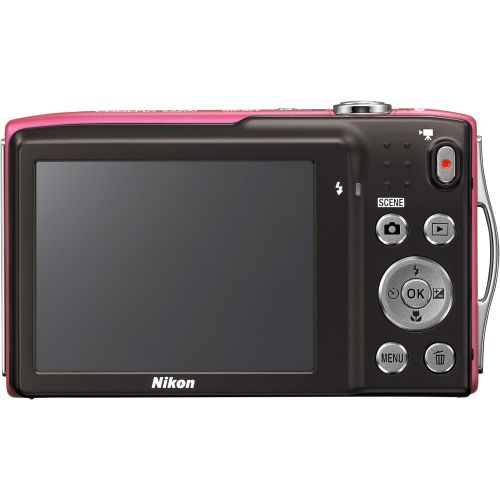  Nikon COOLPIX S3300 16 MP Digital Camera with 6x Zoom NIKKOR Glass Lens and 2.7-inch LCD (Pink)