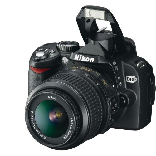  Nikon D60 DSLR Camera with 18-55mm f/3.5-5.6G Auto Focus-S Nikkor Zoom Lens