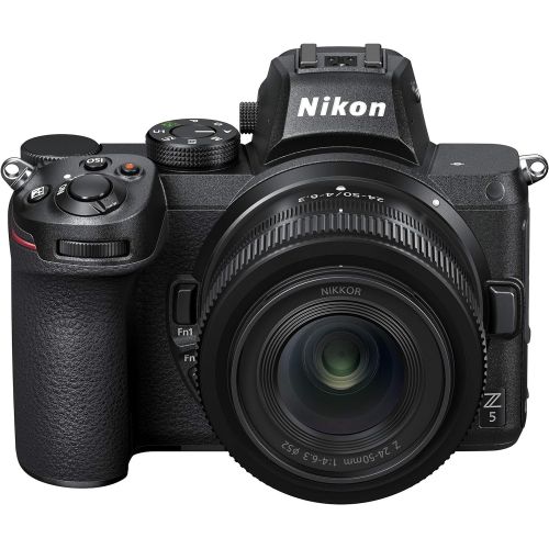  Nikon Z5 Mirrorless Full Frame Camera Body with 24-50mm f/4-6.3 Lens Kit FX-Format 4K UHD Bundle with Deco Gear Photography Backpack + Photo Video LED Lighting + 64GB Card + Softwa