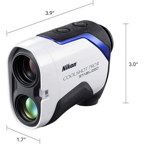  Nikon COOLSHOT ProII Golf Rangefinder Stabilized View Bundle with 3 CR2 Batteries and a Lens Cloth