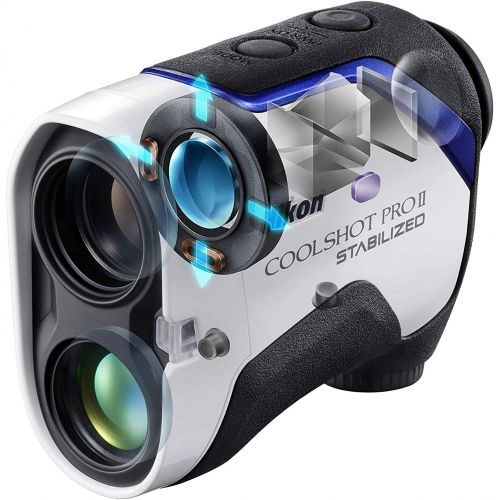  Nikon COOLSHOT ProII Golf Rangefinder Stabilized View Bundle with 3 CR2 Batteries and a Lens Cloth