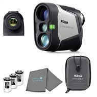 Nikon COOLSHOT 50i Golf Rangefinder Magnetic Mount Bundle with 3 CR2 Batteries and a Lens Cloth