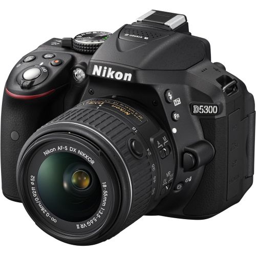  Nikon D5300 24.2 MP CMOS Digital SLR Camera with 18-55mm f/3.5-5.6G ED VR Auto Focus-S DX NIKKOR Zoom Lens (Black)
