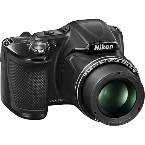  Nikon COOLPIX L830 16 MP CMOS Digital Camera with 34x Zoom NIKKOR Lens and Full 1080p HD Video (Black) (Discontinued by Manufacturer)