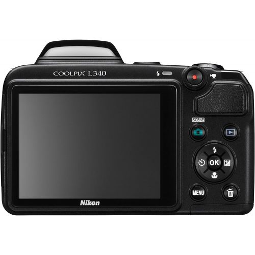  Nikon Coolpix L340 20.2 MP Digital Camera with 28x Optical Zoom and 3.0-Inch LCD (Black)