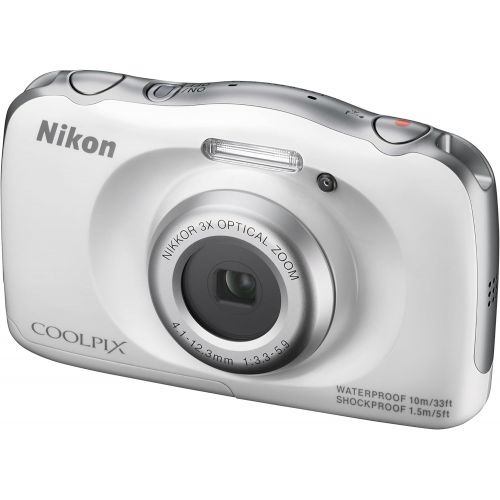  Nikon COOLPIX S33 Waterproof Digital Camera (White) (Discontinued by Manufacturer)