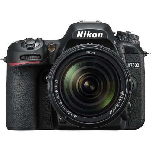  Nikon D7500 20.9MP DX-Format Digital SLR Camera + AF-S 18-140mm ED VR Lens + 64GB Deluxe Accessory Bundle