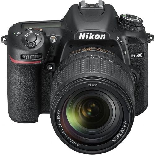  Nikon D7500 20.9MP DX-Format Digital SLR Camera + AF-S 18-140mm ED VR Lens + 64GB Deluxe Accessory Bundle