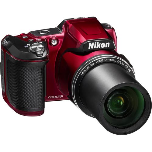  Nikon COOLPIX L840 Digital Camera with 38x Optical Zoom and Built-In Wi-Fi (Red)
