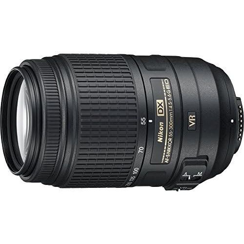  Nikon 2197-IV AF-S DX NIKKOR 55-300mm f/4.5-5.6G ED Vibration Reduction Zoom Lens with Auto Focus for DSLR Cameras International Version, 100