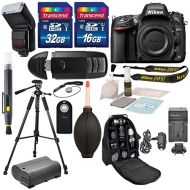 Nikon D610 DSLR Camera (Body) Along with Universal Automatic Flash with Deluxe Accessory Bundle and Cleaning Accessories