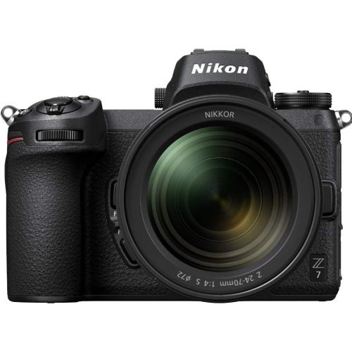  Nikon Z7 Mirrorless FX-Format Full-Frame 4K Ultra HD Camera Body (1594) with NIKKOR Z 24-70mm f/4 S Lens Kit + FTZ Mount Adapter for F-Mount and 120GB Memory Card Deco Gear Backpac