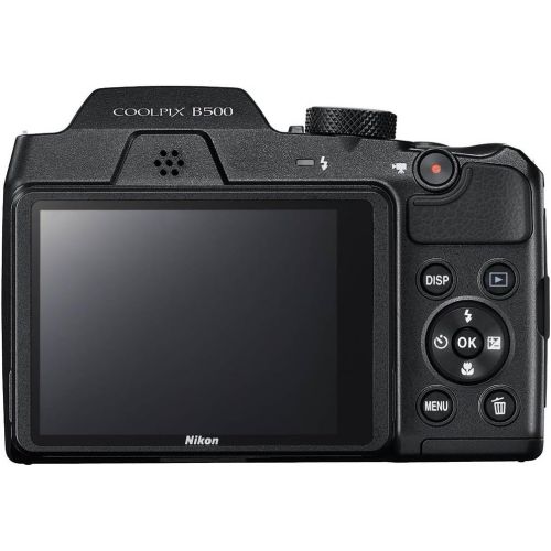  Nikon COOLPIX B500 16MP 40x Optical Zoom Digital Camera w/Wi-Fi Black Bundle with Deco Gear Photography Bag Case + Software Kit + 16GB SDHC Memory Card & Accessories