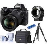 Nikon Z6 FX-Format Mirrorless Camera w/NIKKOR Z 24-70mm f/4 S Lens, Bundle with Mount Adapter FTZ, Camera Bag, Slik Sprint Pro II Aluminum Tripod with SBH-100DQ Ball Head, Cleaning