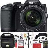 Nikon 26508 COOLPIX B500 16MP 40x Optical Zoom Digital Camera Red Bundle with 32GB Memory Card, Camera Bag, 60 Inch Tripod 4X Rechargeable AA Batteries with Charger and HDMI Cable